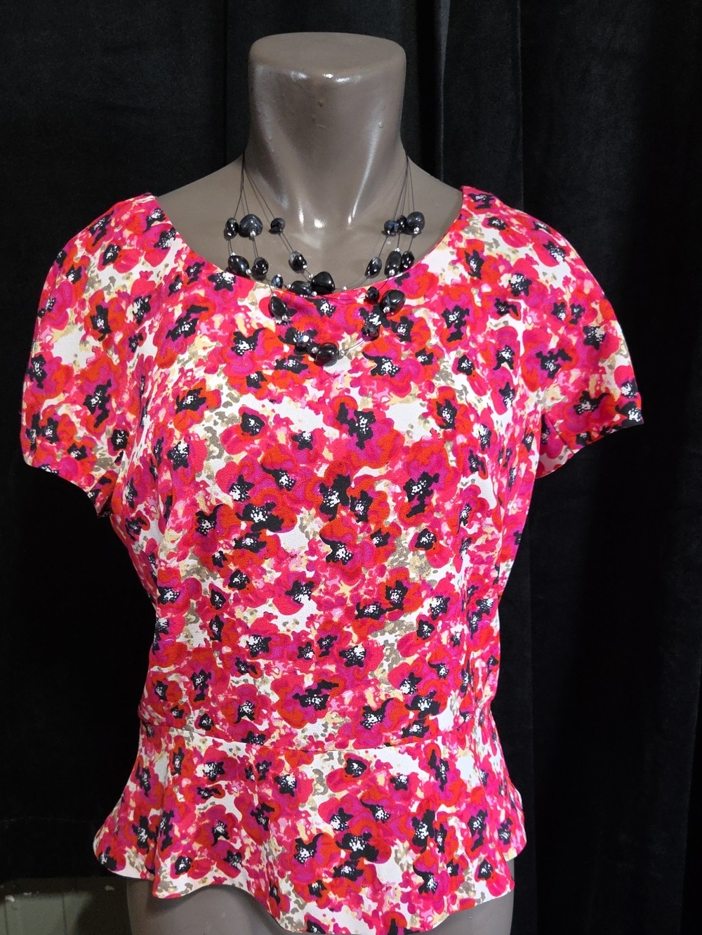 Ann Taylor Pink Orange Floral Top